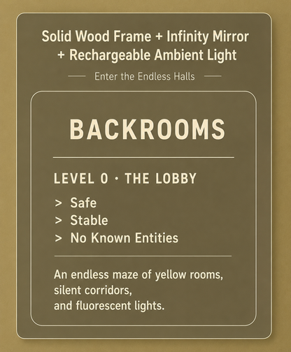 Backrooms Infinity Mirror Diorama “Level 0”